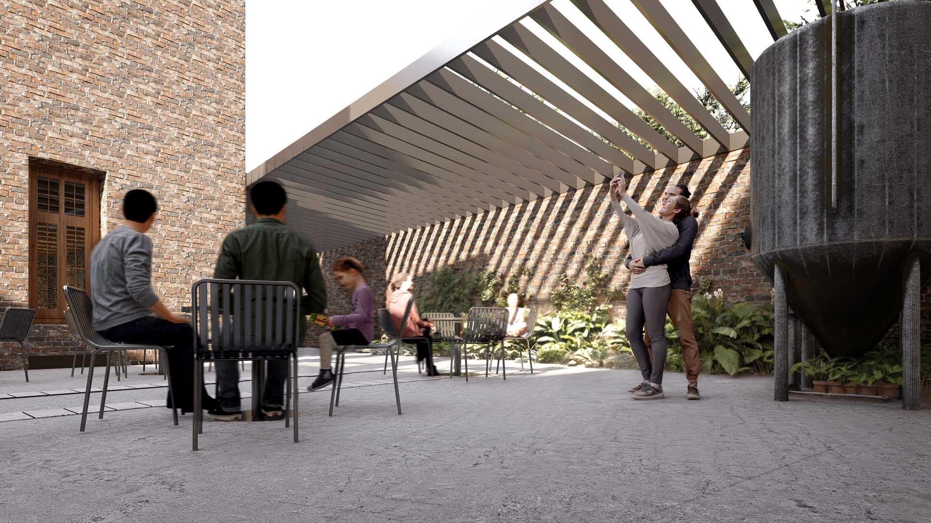 patio perspectiva imagenes