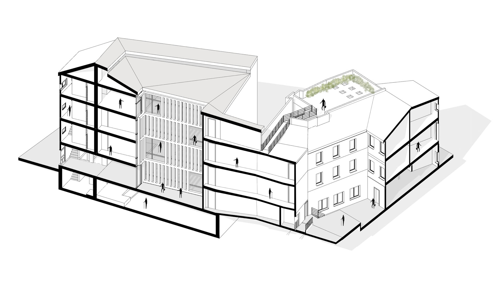 vista seccion axonometrica imagenes