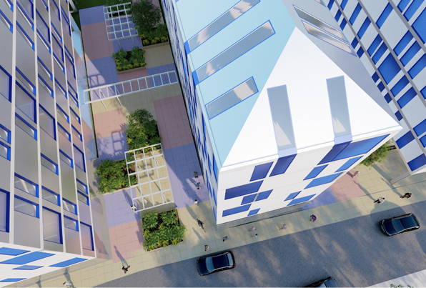 Ferrol. A Coruña. Edificio 75 viviendas de Promoción Pública VPP. Anteproyecto